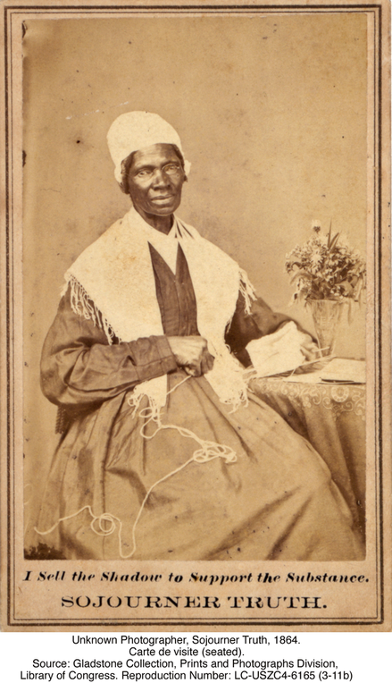 Carte de visite of Sojourner Truth, 1864