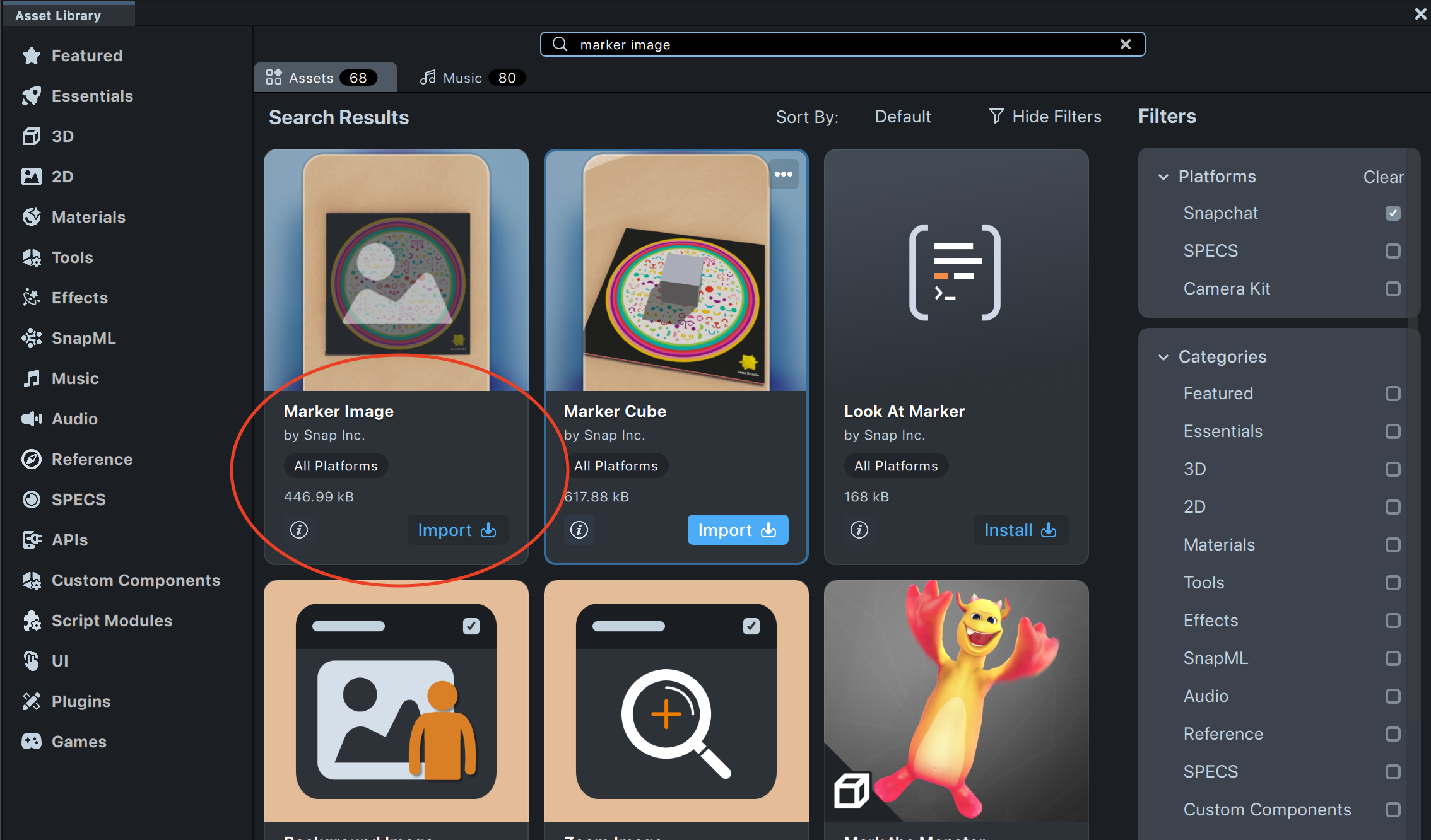 Lens Studio Marker Image Import