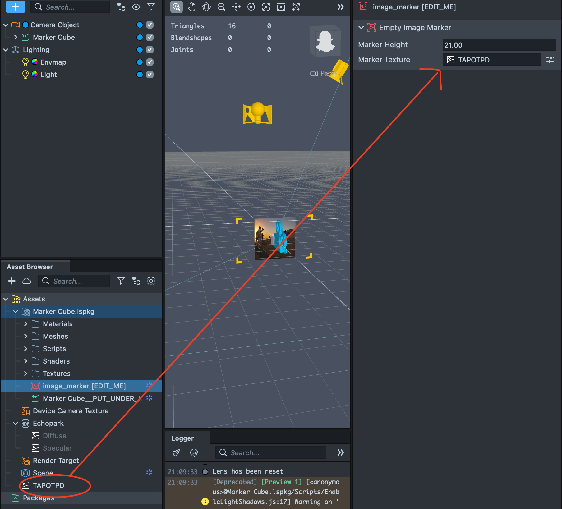 Lens Studio Target Texture
